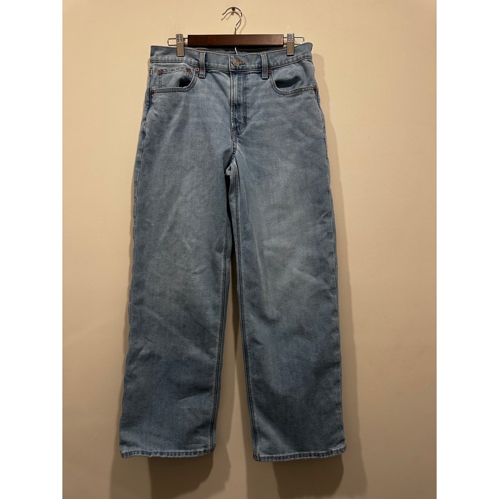 American Eagle Stovepipe Jeans Light Wash Blue Straight Leg Denim Women Size 6